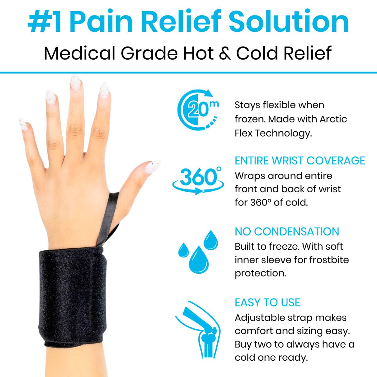 Hot & Cold Wrist Wraps Revolutionary Relief for Every Wrist Condition